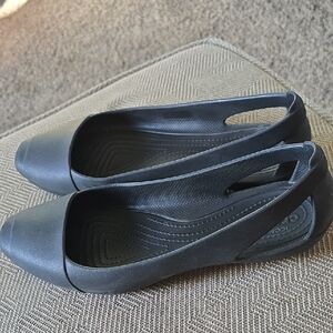 CROCS Women's Black Slip-On Loafers